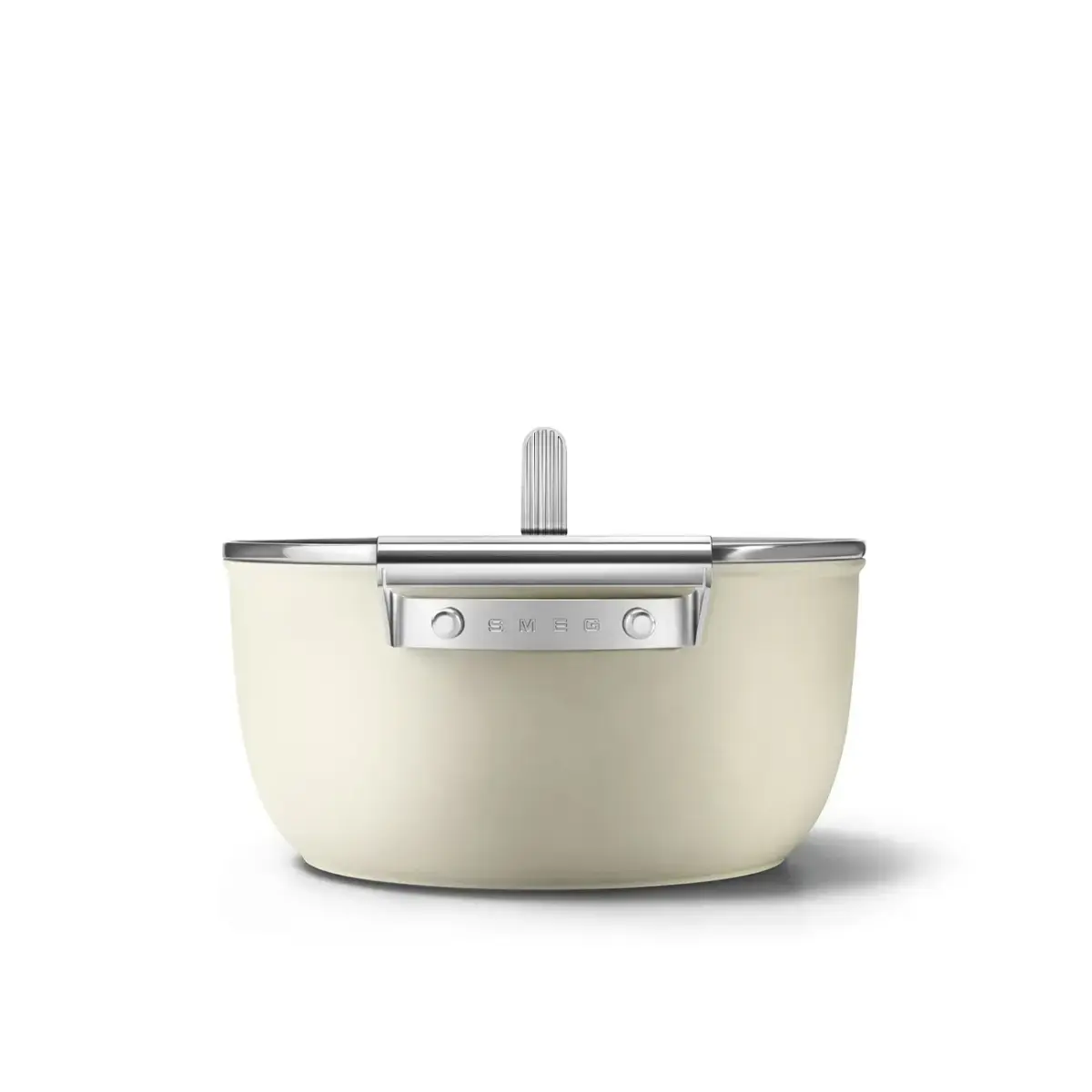 Smeg 24 cm Non-stick Casserole Dish - Cream - Image 2