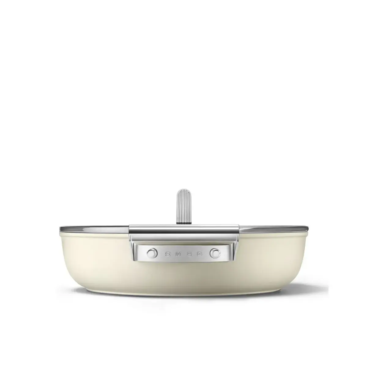Smeg 50's Style 28 cm Non-stick Deep pan - Cream - Image 3