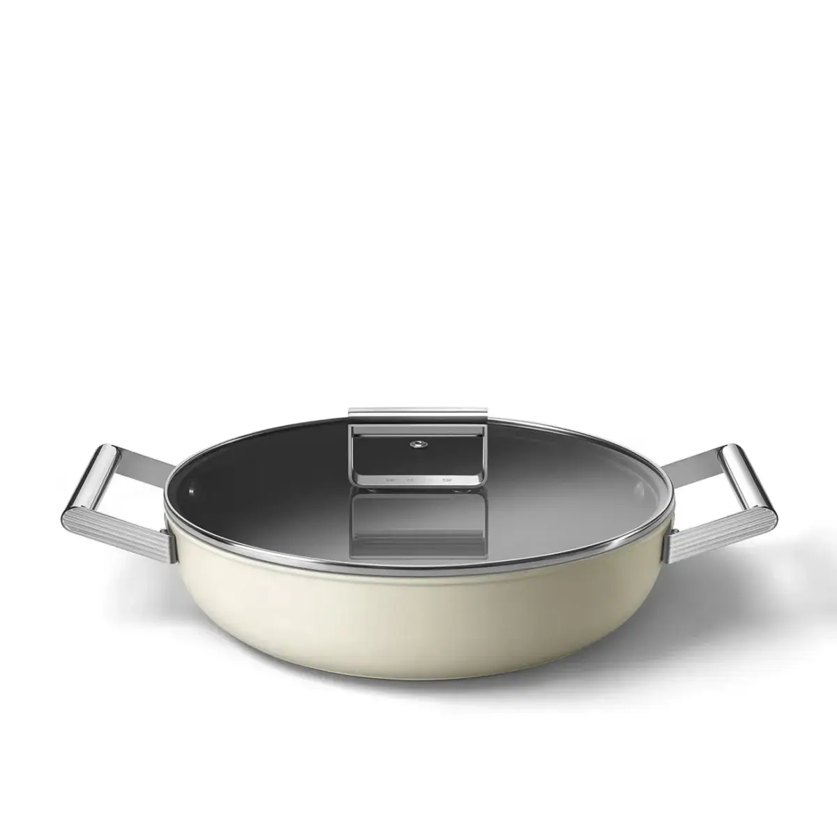 Smeg 50's Style 28 cm Non-stick Deep pan - Cream - Image 2