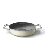 Smeg 50's Style 28 cm Non-stick Deep pan - Cream - Image 2