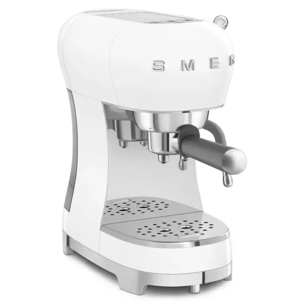 Smeg 50's Style Espresso Coffee Machine with Steam Wand - White