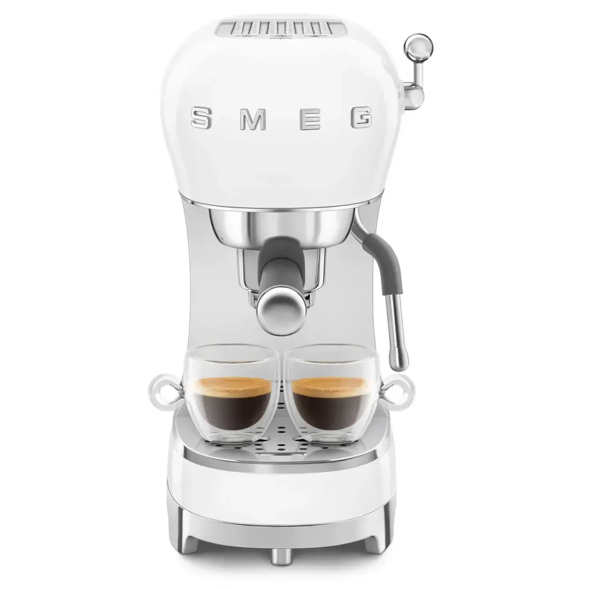 Smeg 50's Style Espresso Coffee Machine with Steam Wand - White - Image 5