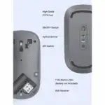 UGREEN Portable Wireless Mouse – Space Gray - Image 2