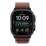 Apple Watch Ultra 4, GPS + Cellular, 49mm, Black Titanium Case with Burgundy Alpine Loop - L