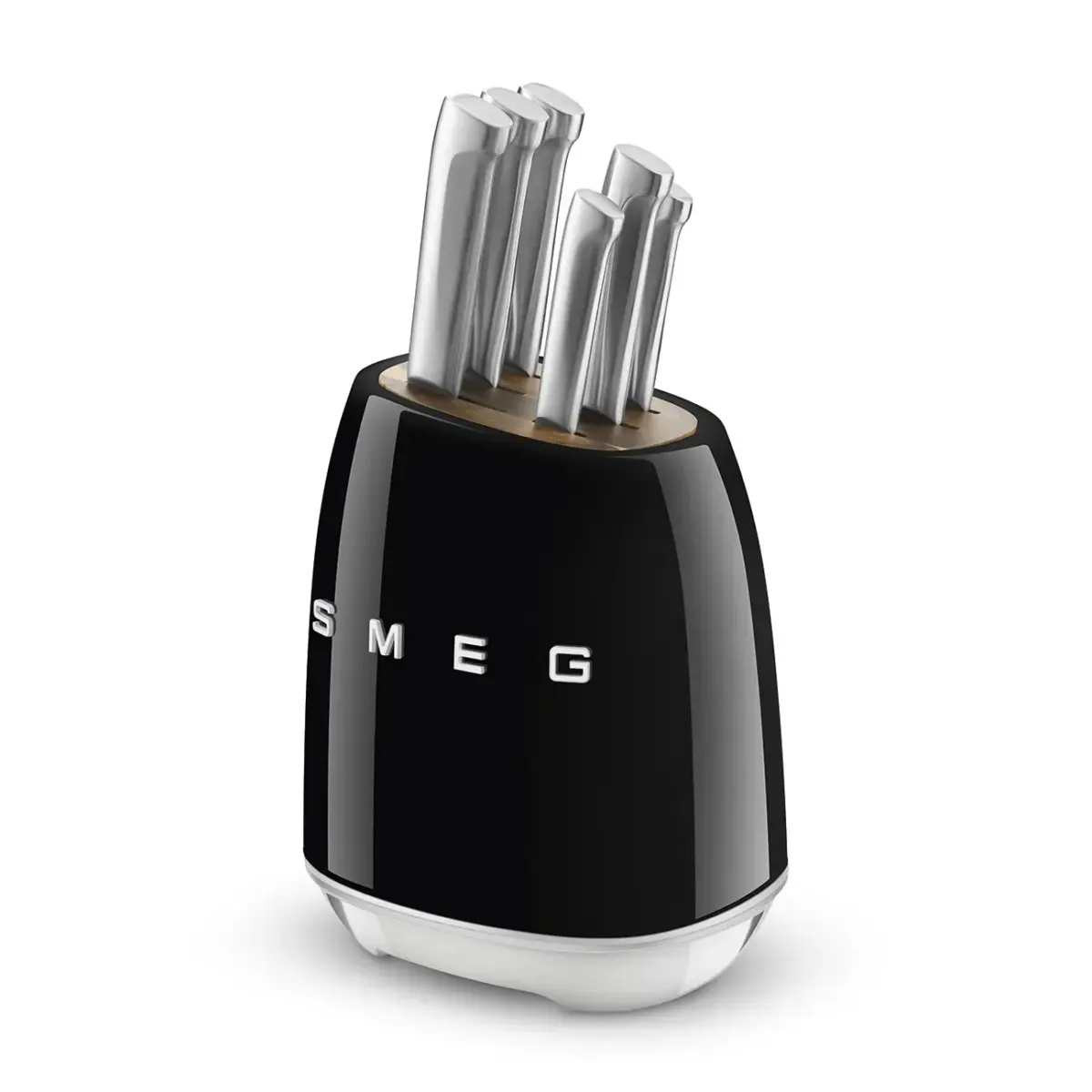 Smeg 50's Style Knife block Set - Black - Image 2