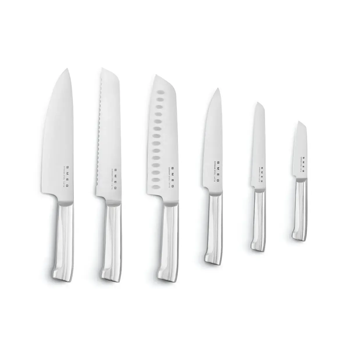 Smeg 50's Style Knife block Set - Black - Image 5