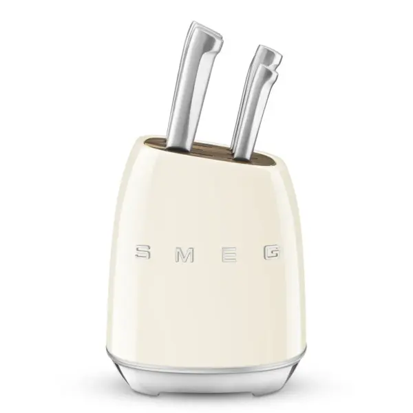Smeg 50's Style Knife block Set - Cream