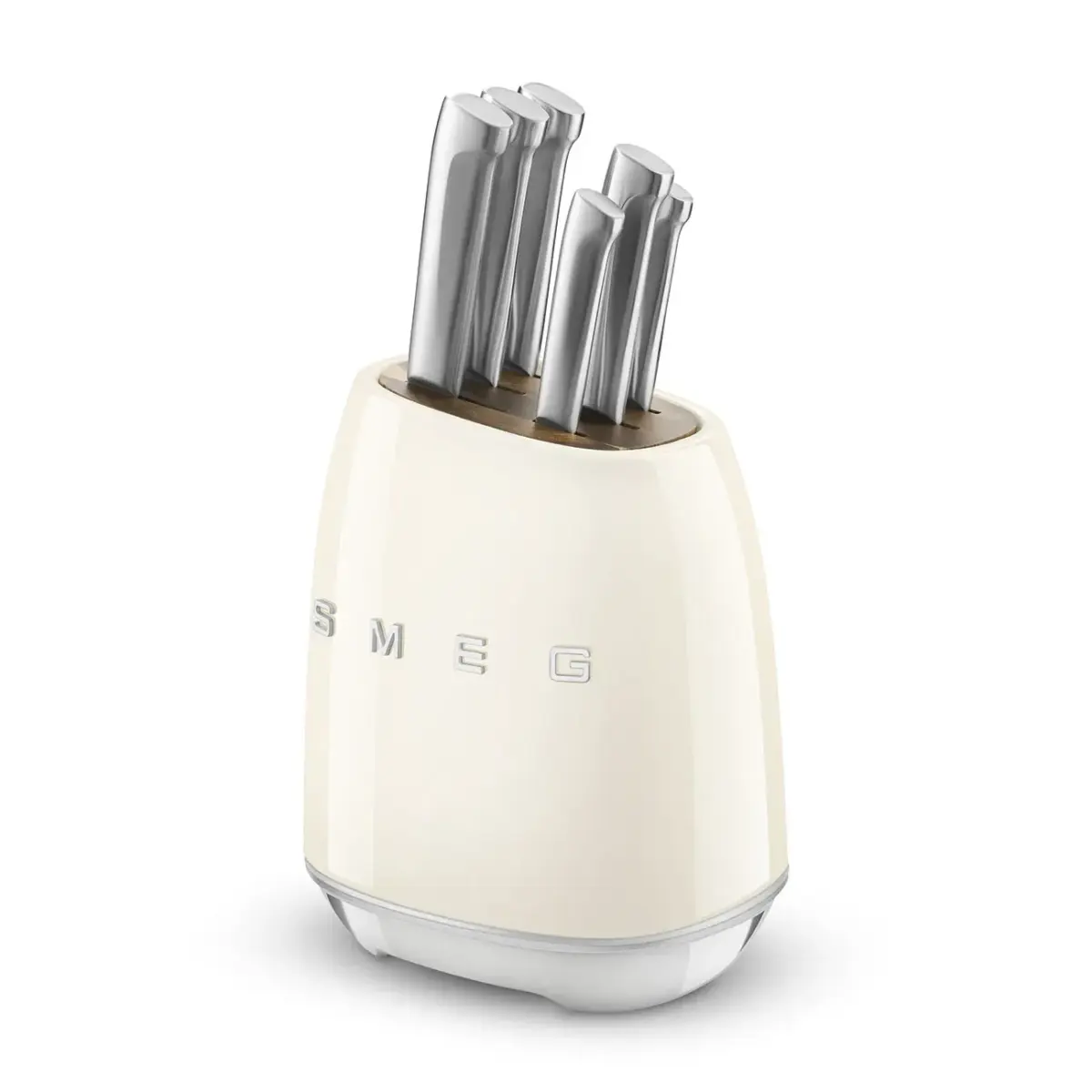 Smeg 50's Style Knife block Set - Cream - Image 2