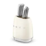 Smeg 50's Style Knife block Set - Cream - Image 2