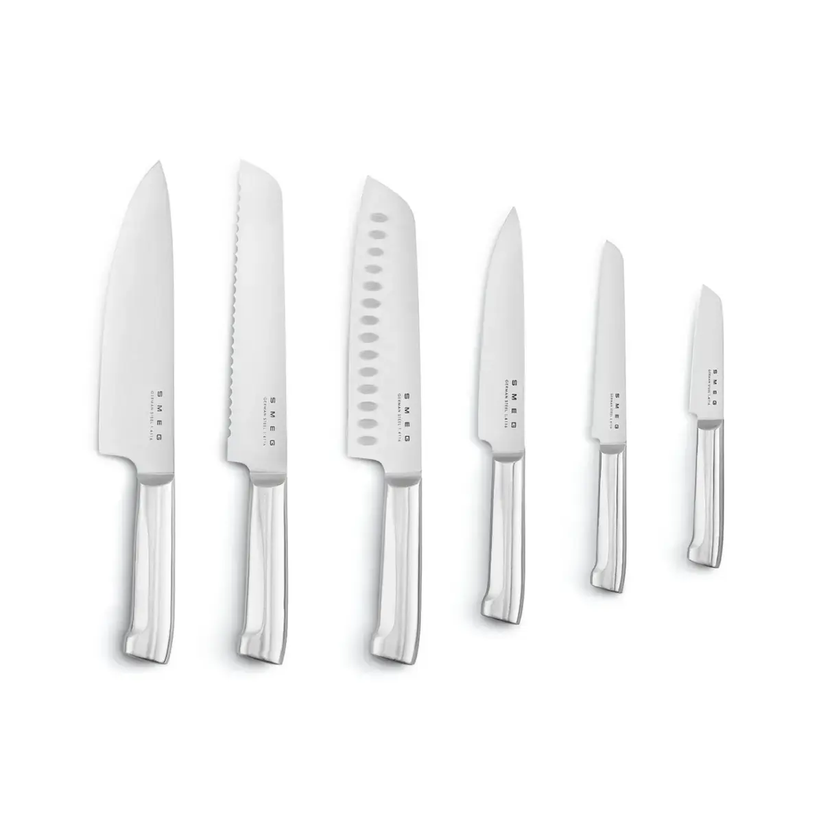 Smeg 50's Style Knife block Set - Cream - Image 5