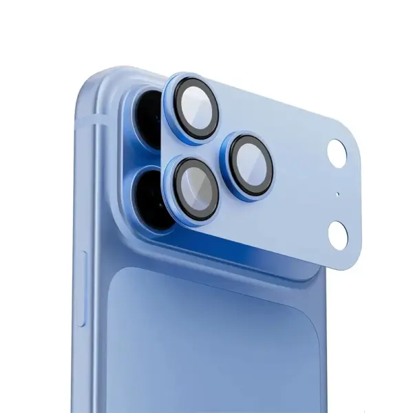 واقي عدسات الكاميرا Levelo Trio Pro لهاتف iPhone 18 Pro Max - أزرق فاتح
