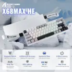 ATTACK SHARK X68 MAX HE Rapid Trigger Aluminum Wired Keyboard - Star White - Image 3