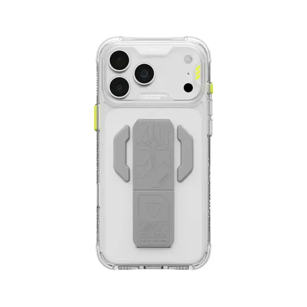 SkinArma Helio CE Clear MagSafe Case With Grip Stand for iPhone 18 Pro