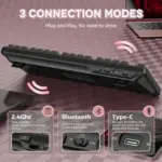 ATTACK SHARK X87 Tri-mode Gasket Mechanical Wireless Keyboard - Blackberry - Image 3