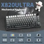 ATTACK SHARK X820 ULTRA RGB Tri-mode Gasket Mechanical Keyboard - Moonlight - Image 2