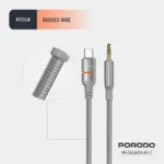 Porodo AUX to USB-C LED Light Cable - Gray - Image 2
