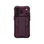 حافظة SkinArma Helio CE تدعم MagSafe مع مسند ومقبض تثبيت لهاتف iPhone 18 Pro Max - عنابي