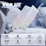ATTACK SHARK X68 HE Rapid Trigger 60% Wired 8KHz Mechanical Gaming Keyboard (Magnetic Switch) - White Contour Line - Image 4