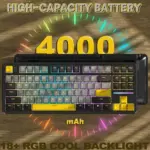 ATTACK SHARK X87 Tri-mode Gasket Mechanical Keyboard - Star Black - Image 2