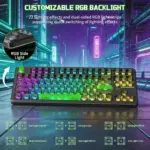 ATTACK SHARK X87 ULTRA Wireless Mechanical Keyboard With 8K Wireless Receiver - Shadow Jade - Image 3