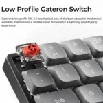 Keychron K3 Max QMK/VIA Wireless Mechanical Keyboard, 75% Layout Programmable, RGB LED, Gateron Red Switch Hot-Swap, Aluminum Frame Bluetooth/USB-C - (Arabic Layout) - Image 2