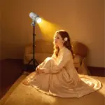 Porodo Lifestyle Cannes Vision Portable Dimmable LED Photography Spotlight - White - Image 2