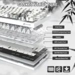 ATTACK SHARK X820 ULTRA RGB Tri-mode Gasket Mechanical Keyboard - Dark Warrior - Image 3