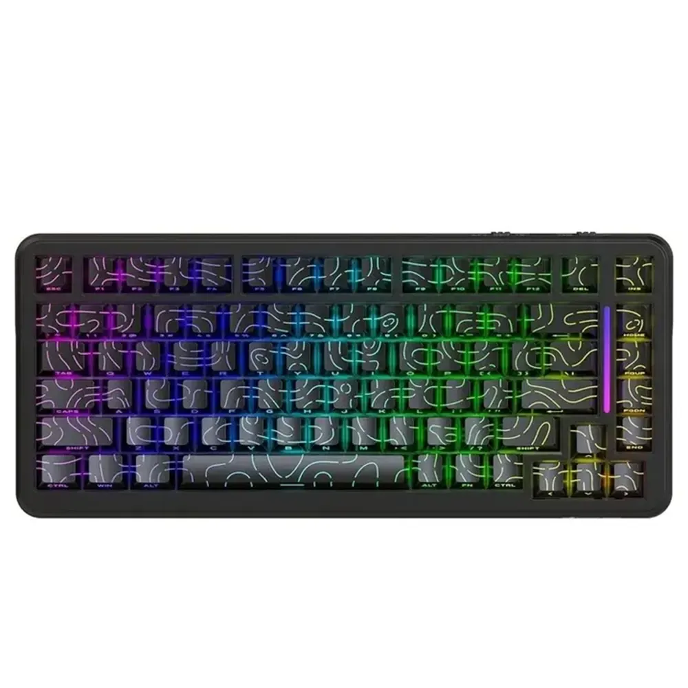 lk3ee3 ATTACK SHARK X82 PRO HE Wireless Rapid Trigger Gaming Keyboard Magnetic Switch - Black Contour Line - Image 1