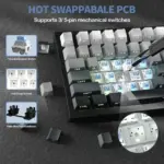 ATTACK SHARK X820 ULTRA RGB Tri-mode Gasket Mechanical Keyboard - Moonlight - Image 3