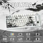 ATTACK SHARK X820 ULTRA RGB Tri-mode Gasket Mechanical Keyboard - Dark Warrior - Image 4
