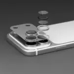 ⁦واقي عدسات الكاميرا Levelo Trio Pro لهاتف iPhone 18 Pro Max - فضي⁩ - الصورة ⁦3⁩