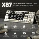 ATTACK SHARK X87 Tri-mode Gasket Mechanical Wireless Keyboard - Cheese white - Image 2