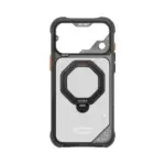 ⁦حافظة SkinArma Saturn تدعم MagSafe مع مسند دوار Rotating Kick-Stand لهاتف iPhone 18 Pro Max - أسود⁩ - الصورة ⁦4⁩