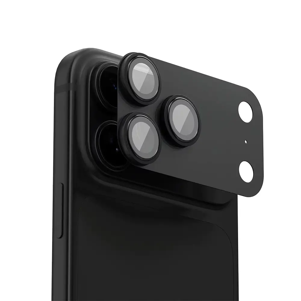 lkwed34 واقي عدسات الكاميرا Levelo Trio Pro لهاتف iPhone 18 Pro Max - أسود - الصورة 1