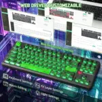 ATTACK SHARK X87 ULTRA Wireless Mechanical Keyboard With 8K Wireless Receiver - Shadow Jade - Image 4