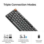 Keychron K5 Max 100% QMK/VIA ultra-slim Wireless Mechanical Keyboard 2.4 GHz, Bluetooth Red Switch - (Arabic Layout) - Image 2
