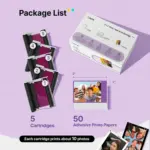 Liene 2"x3" sticky Paper & Ink Cartridge For Pearl N200 Pro Portable Photo Printer - Image 4