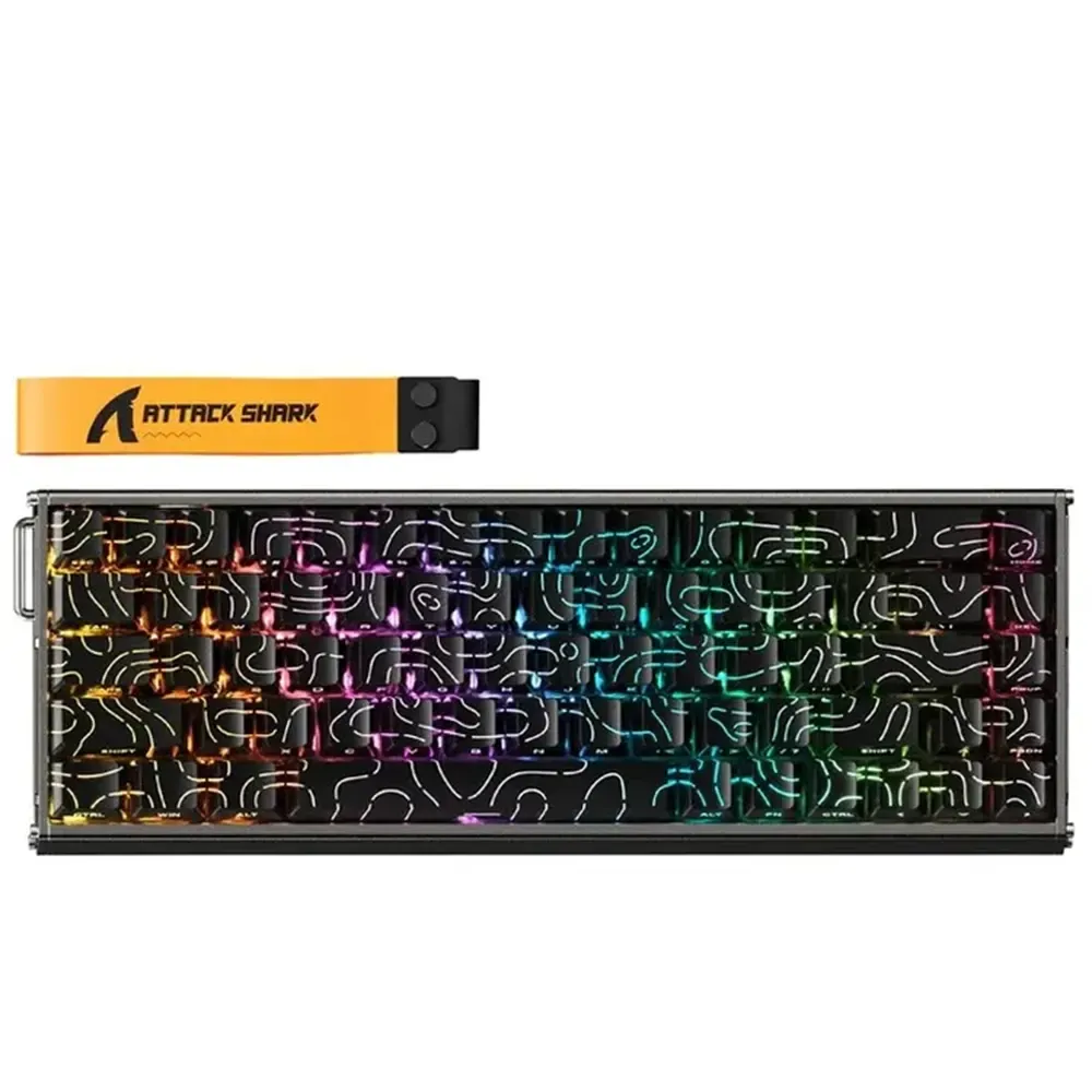 _lwewe_2 ATTACK SHARK X68 MAX HE Rapid Trigger Aluminum Wired Keyboard Magnetic Switch - Black Contour - Image 1