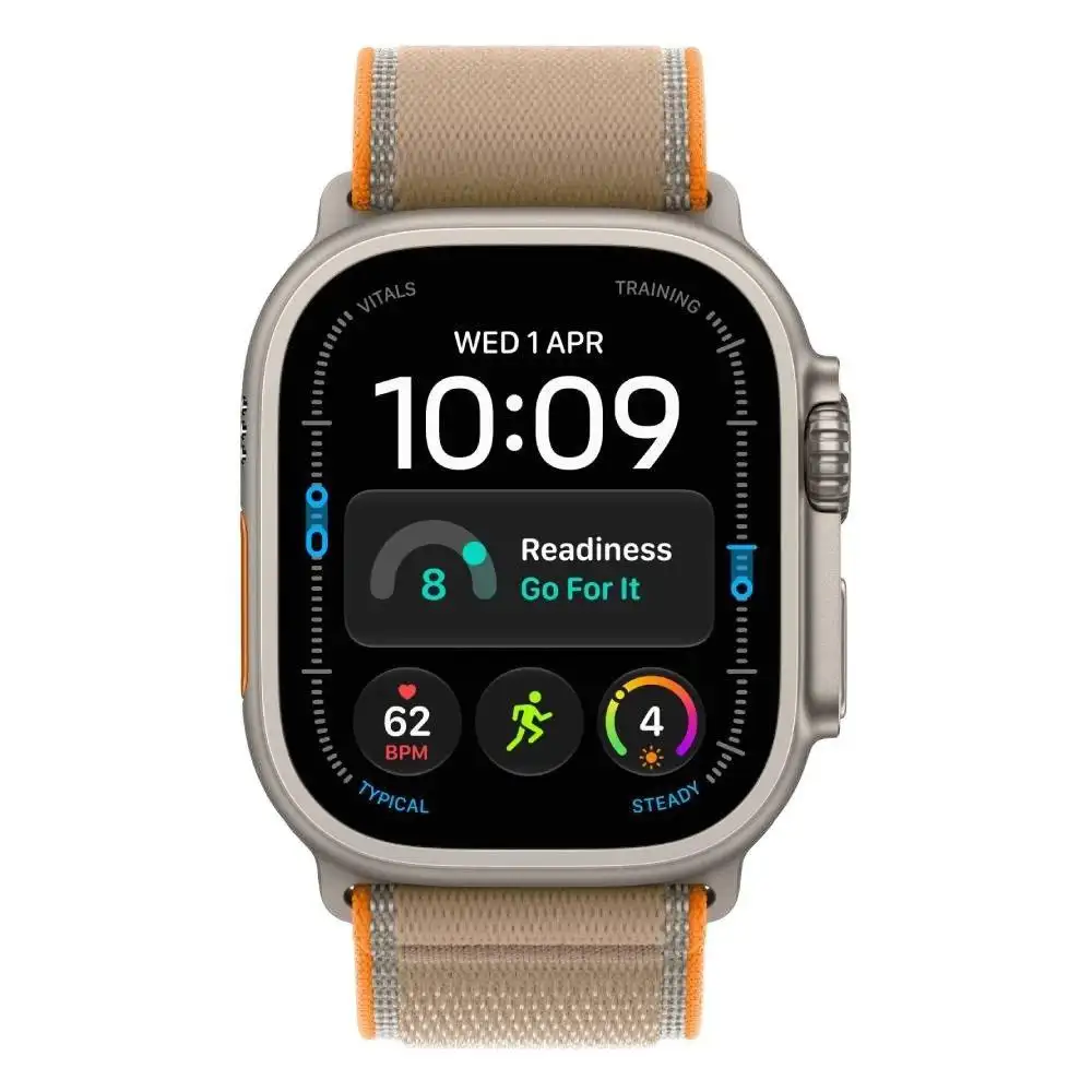 okem_lfd__1 Apple Watch Ultra 4, GPS + Cellular, 49mm, Natural Titanium Case with Sand Trail Loop - M/L - Image 1