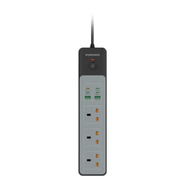 Porodo 3AC | 45W | 300W Power Strip - Black