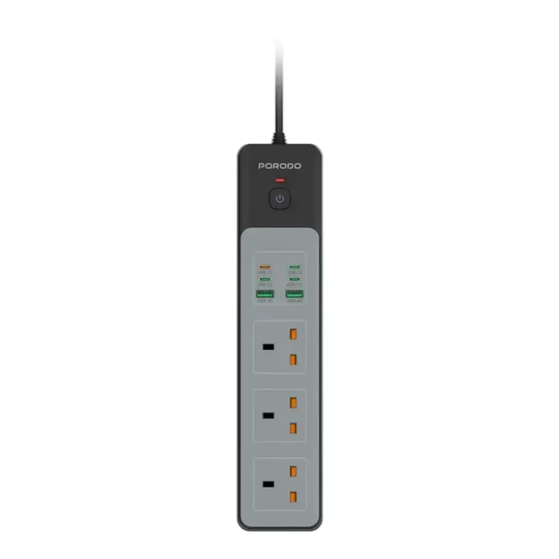 pdfwch052bk porodo 3ac 45w 300w power strip black