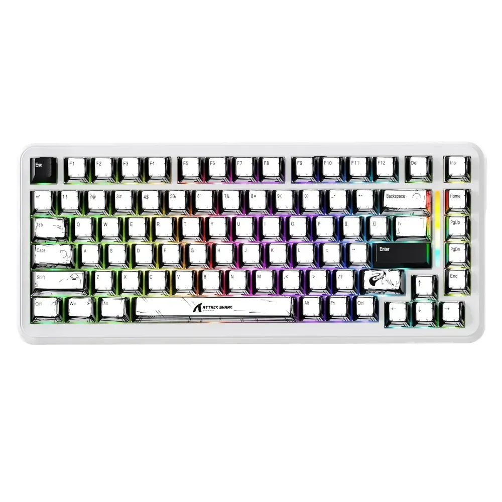 pl23e3 Attack Shark X82pro He Ultra Tri-mode (2.4g/ Bluetooth/ Usb-c) Rapid Trigger Wireless Rgb Mechanical Gaming Keyboard (Magnetic Switch) - Image 1
