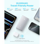 Anker Zolo Powerbank 20000mAh 22.5W Fast Charging Power Bank with Built-in USB-C Cable [CCC Certified] - White - Image 2