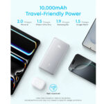 Anker Zolo Powerbank 10000mAh 22.5W Fast Charging Power Bank with Built-in USB-C Cable - White - Image 2