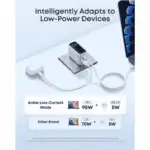 Anker Charger (100w, 3 Ports, Smart Display) With USB-C Cable - Silver - Image 3