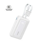 Anker Zolo Power Bank 10000mAh 35W with Built-in Dual USB-C Cable - White