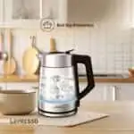 LePresso Multi-Temperature Illuminated Glass Kettle - Black - Image 4