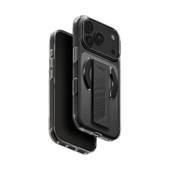 Uniq Heldro Air Grip Case for iPhone 18 Pro - Tinted Smoke