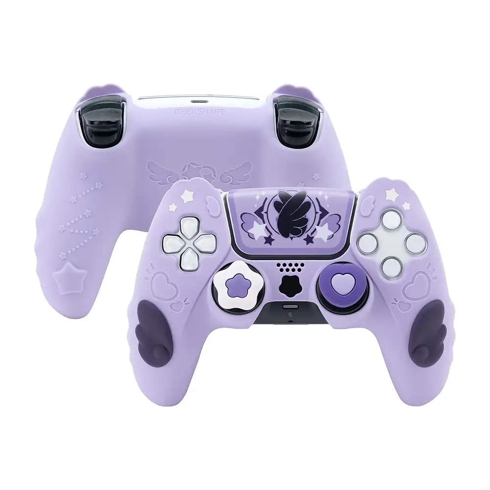 2643765476547547 GeekShare Star Wings Silicone Controller Skin - Purple - Image 1