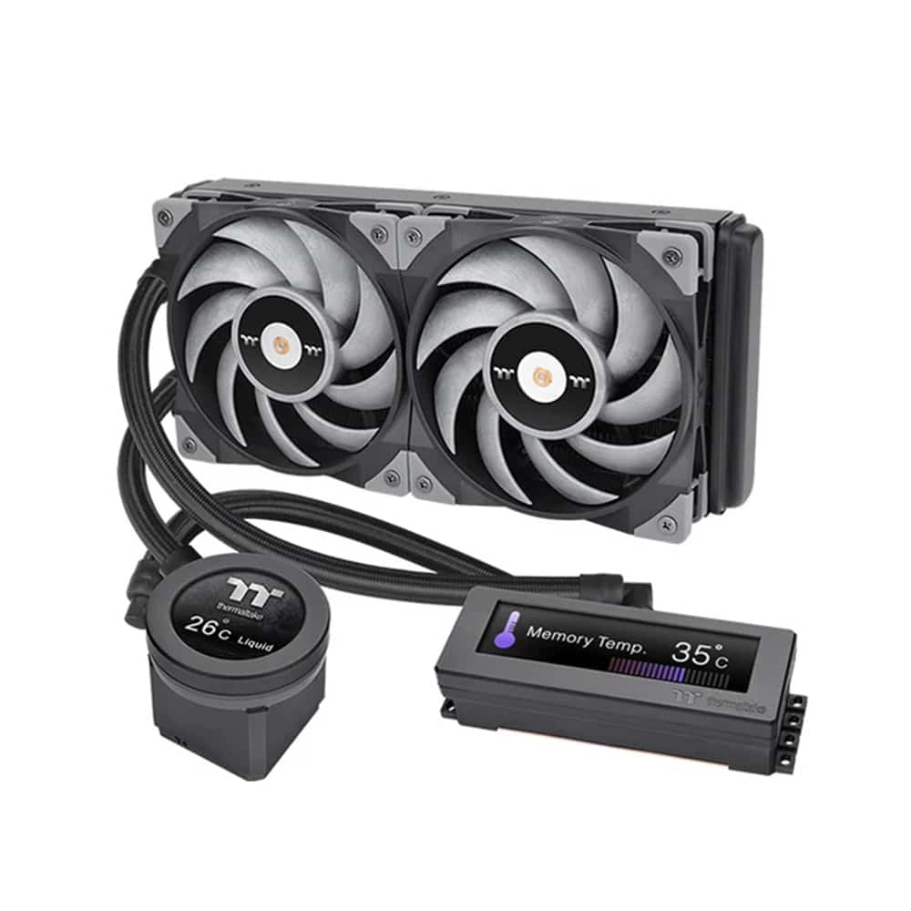 3254364575874658 مبرد سائل متكامل (AIO) Thermaltake Floe RC Ultra 240 للمعالج والذاكرة - رمادي - الصورة 1